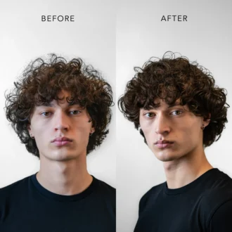 blumaan hydrating hair oil before after model2 GentsCart Bangladesh